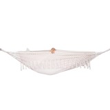Hamac doua persoane cu franjuri si 2 perne, 200kg, 200&times;150 cm, bej Household NewTrend