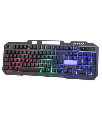 Tastatura gaming multimedia USB iluminare fundal LED Varr foto