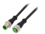 Cablu de conectare M12 5 pini 0,3m 30VAC 4A PUR