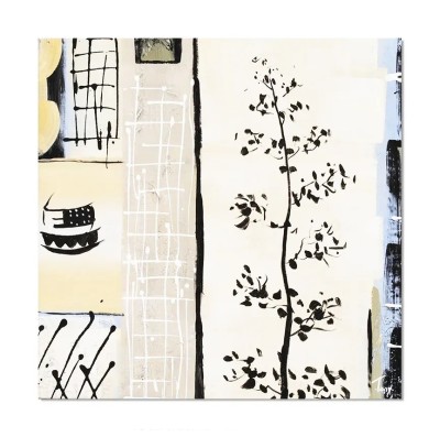 Tablou Decor japonez pictat manual, 70x70cm ulei pe panza in relief efect 3D foto