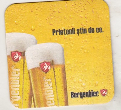 bnk div Suport de carton pentru halba/pahar bere - coaster - Bergenbier foto