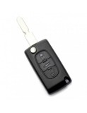 Citroen / Peugeot 406 - Carcasa tip cheie briceag cu 2 butoane, lama NE78-SH2 cu suport baterie