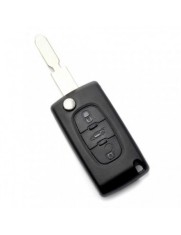 Citroen / Peugeot 406 - Carcasa tip cheie briceag cu 2 butoane, lama NE78-SH2 cu suport baterie