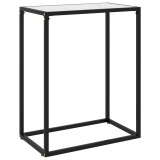 vidaXL Masă consolă, alb, 60x35x75 cm, sticlă securizată 322805