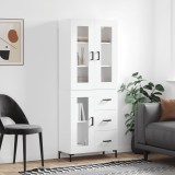 vidaXL Dulap &icirc;nalt, alb, 69,5x34x180 cm, lemn compozit