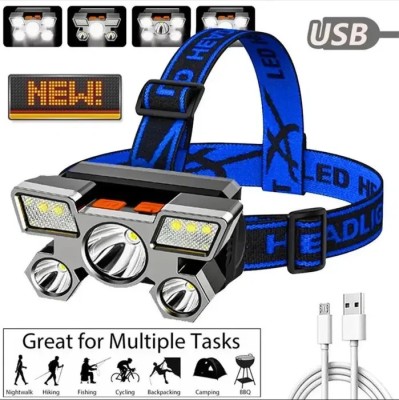 Lanternă frontală cu LED, lanternă re&amp;icirc;ncărcabilă strălucitoare,USB foto