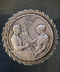 Medalie de argint in montura, Ungaria - A 3453 foto