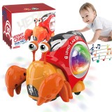 Crab dansator Interactiv pentru copii, lumini colorate si muzica, de la 0 ani
