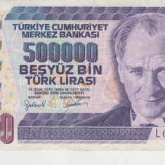 M1 - Bancnota foarte veche - Turcia - 500 000 lire