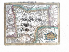 Transilvania Hondius/Mercator 1607 harta color foto