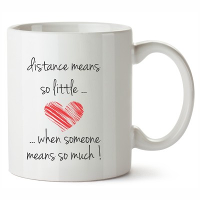 Cana alba Personalizata Distance Means So Little, INOVATIX&amp;reg;. 330ml foto