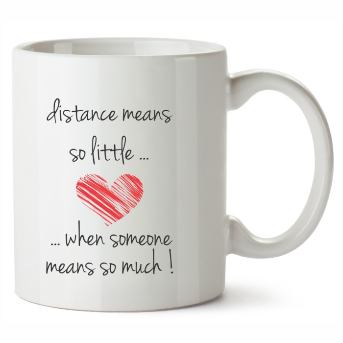 Cana alba Personalizata Distance Means So Little, INOVATIX&reg;. 330ml