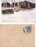 Salutari din Bucuresti - litografie 1899, Circulata, Printata
