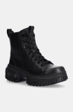 Sorel bocanci de piele ONA AVE BOOT LACE WP femei, culoarea negru, cu toc plat, 2102151010