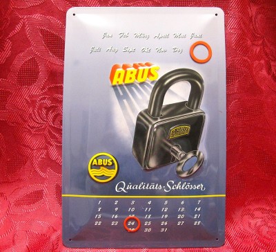 RECLAMA METALICA LACAT ABUS CALENDAR MAGNETIC 30 CM foto