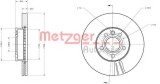 Disc frana SEAT ALHAMBRA (7V8, 7V9) (1996 - 2010) METZGER 6110178
