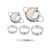 Set sase piese din inox pentru preparat coltunasi, paste, ravioli, empanadas