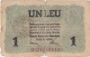 ROMANIA 1 LEU BGR 1917 uzata Stampila