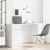 Birou cu sertar cu raft Alb 140 x 49 x 76 cm Lemn compozit