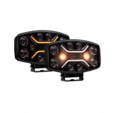 Proiector LED Auto Faza Lunga Dark Knight Insane STRADS, 120W, 12000 Lumeni, Lumina Pozitie/Avertizare, 9-36V, Omologare ECE