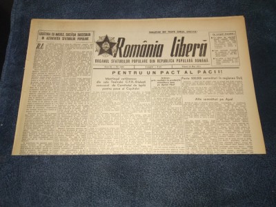 ZIARUL ROMANIA LIBERA 18 MAI 1951 foto