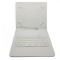 Husa cu Tastatura pentru Tableta 9.7&rdquo; MRG L-462, Micro Usb, Model X, Alb C462