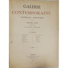 GALERIE CONTEMPORAINE LITTERAIRE, ARTISTIQUE - PARIS, 1878