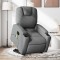 vidaXL Fotoliu electric masaj rabatabil cu ridicare, gri &icirc;nchis textil 3204405