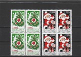 ROMANIA 1999 LP 1496 CRACIUNUL BLOCURI DE 4 TIMBRE MNH