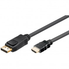 Cablu HDMI Goobay, displayport 20 pini, HDMI tata, lungime 5 m foto