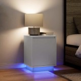 Cumpara ieftin Noptiere cu lumini LED 2 buc Alb 38x34x50 cm