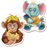 Puzzle Bebe Maimutica-Elefantel Roter Kafer RK1101-03