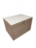 Cufar lemn, Lada zestre, lemn natur, handmade 80x60x54cm