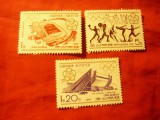 Serie mica RPD Coreea 1987- Stadioane Olimpice , 3 valori, Nestampilat