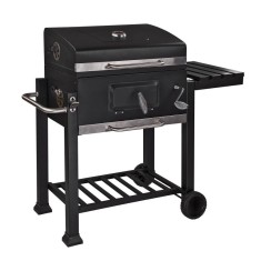 Gratar pe carbuni cu suport lateral si termometru integrat Dema 17469, 2 x 550x410 mm foto