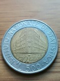 Moneda Italia 500 lire 1996