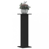 VidaXL Suporturi de plante, 2 buc., negru, 30x30x95 cm, lemn prelucrat