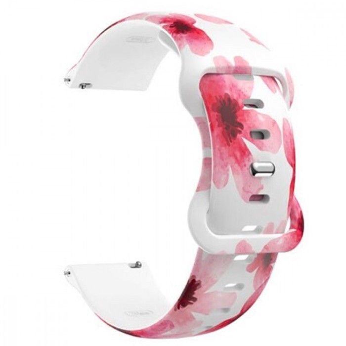 Curea silicon, compatibila Samsung Galaxy Watch6 Classic 47mm, VD Very Dream&reg;, Quick Release, Red Cosmos