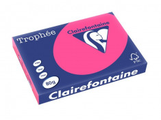 Hartie color Clairefontaine Fluo A3 roz foto
