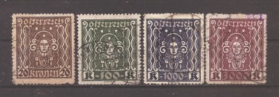 Austria 1922-1924 - Simboluri ale artei și științei, Stampilat foto