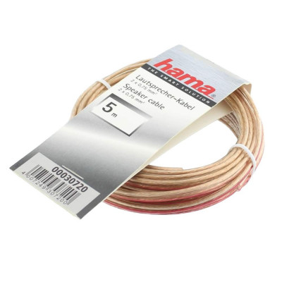 Cablu pentru difuzor, 2x0.75mm2, lungime 5m, Hama, 654718 foto