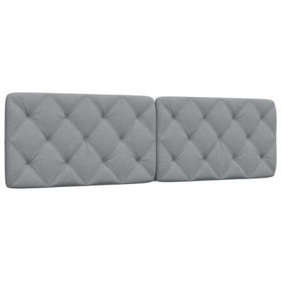 vidaXL Pernă tăblie de pat, gri deschis, 180 cm, material textil foto