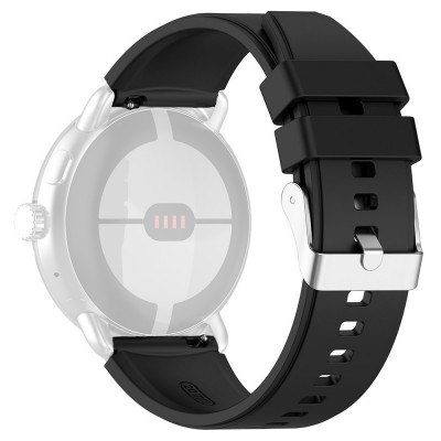 Curea pentru Pixel Watch, Samsung Galaxy Watch 4/5, Huawei Watch GT 3 (42mm)/GT 3 Pro (43mm) - Techsuit Watchband 20mm (W026) - Black foto