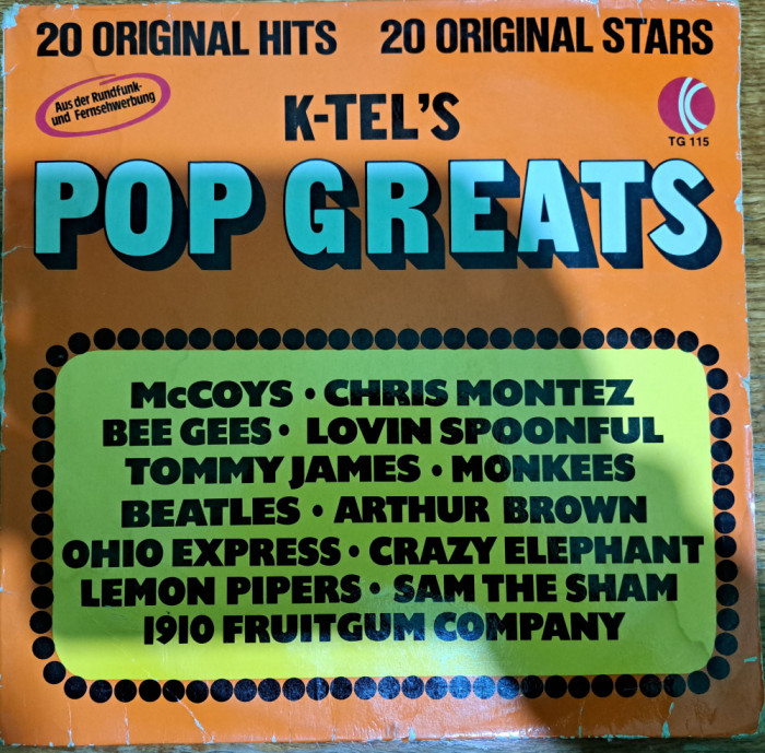 Disc Vinil - K-Tel&#039;s Pop Greats-K-Tel - TG 115