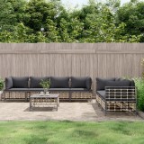 Cumpara ieftin Gossi set mobilier de gradina cu perne, 8 piese, antracit, poliratan