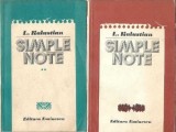 Simple note 2 volume L. Kalustian Editura Eminescu 1980 Carti Vechi Literatura Clasica Romana Proza Editie Colectie