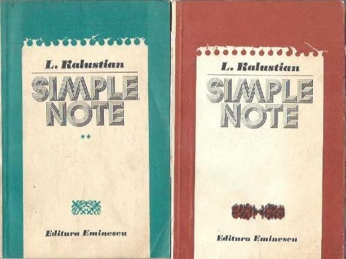 Simple note (2 volume) - L. Kalustian