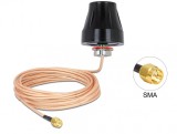 Antena exterioara LTE SMA 2 dBi fixa omnidirectionala + cablu RG-316U 5m, Delock 89899