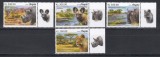Angola 2019 - Animale din Parcuri Nationale, Serie cu Tapsuri pe Dreapta, MNH