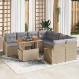 VidaXL Set de masă pentru grădină cu pernă Bej, Gri 100 x 55 x 73 cm